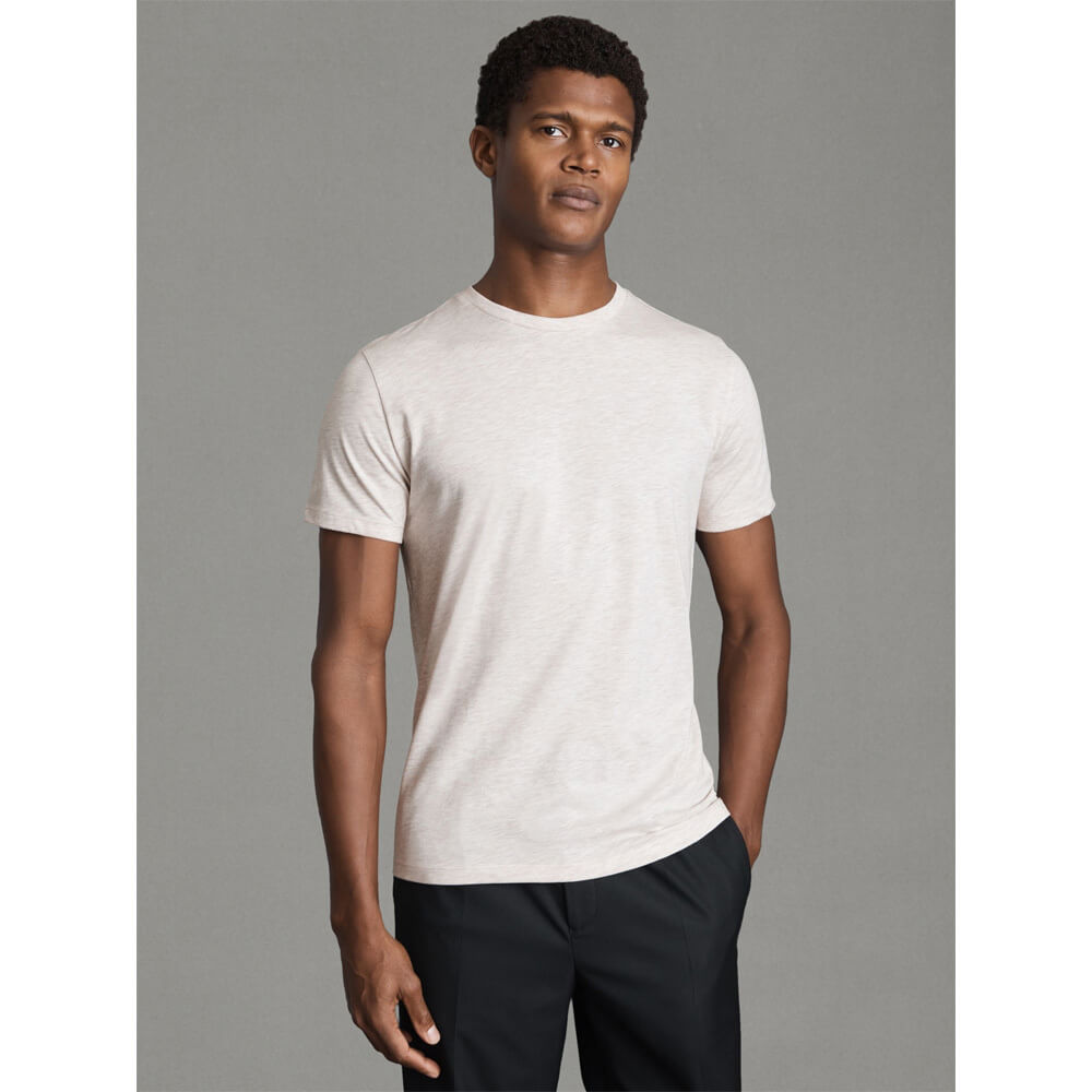 REISS BLESS Cotton Marled Crew Neck T Shirt